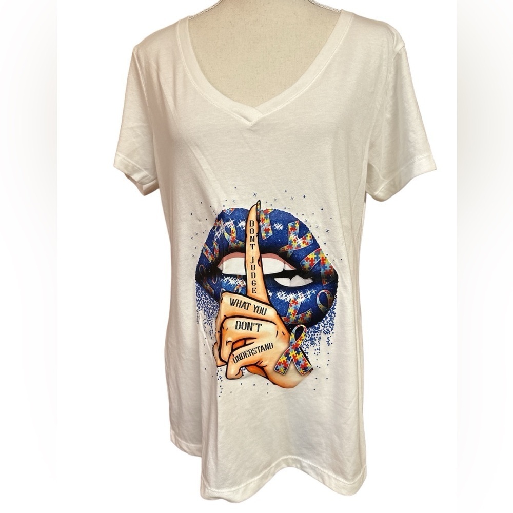 Ideal T by Next Level Graphic Autism Awareness Short- sleeved Tee XL NWOT